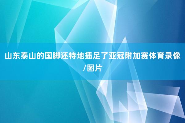 山东泰山的国脚还特地插足了亚冠附加赛体育录像/图片