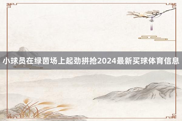 小球员在绿茵场上起劲拼抢2024最新买球体育信息